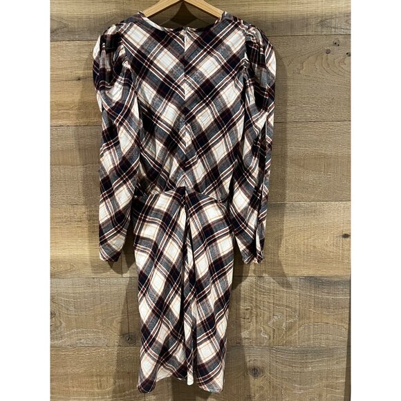 NWT VERONICA BEARD Agnor Plaid Puff Sleeve Mini Dress SIZE 4 - Picture 7 of 13